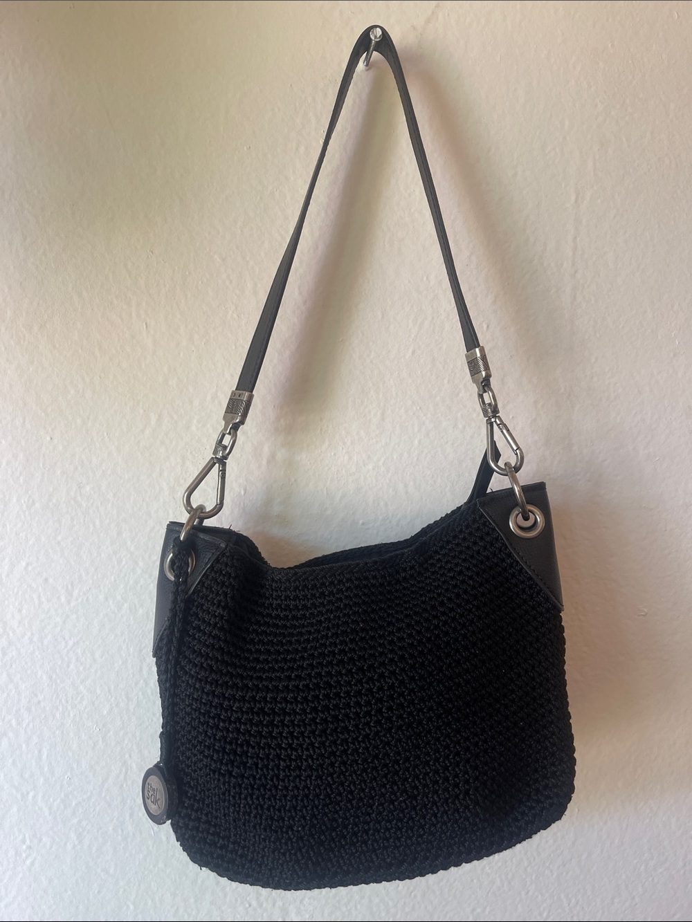 Black Crochet Shoulder Bag